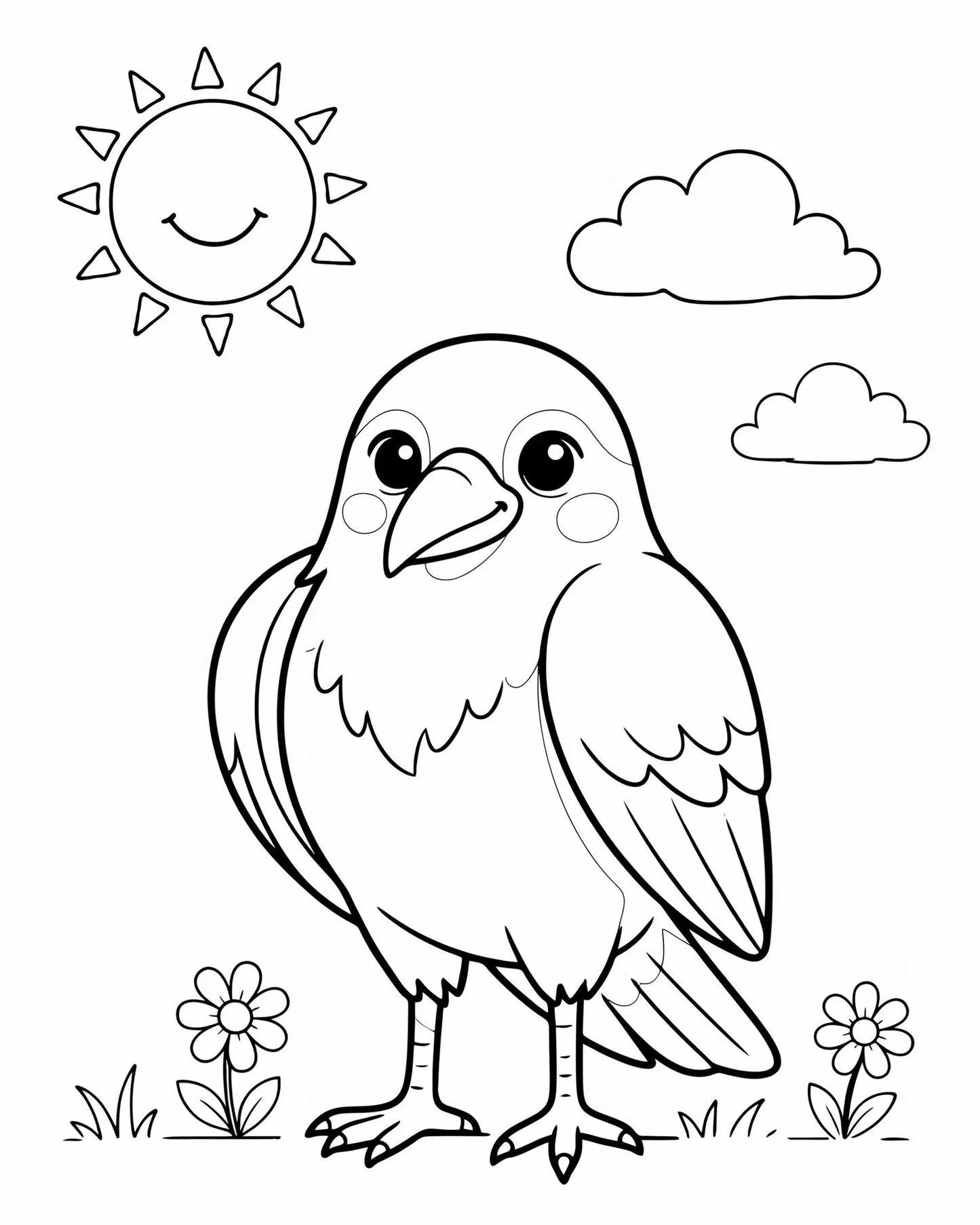 100 Bird Coloring Pages for Kids | Printable Bird Activity Book PDF for Creative Learning