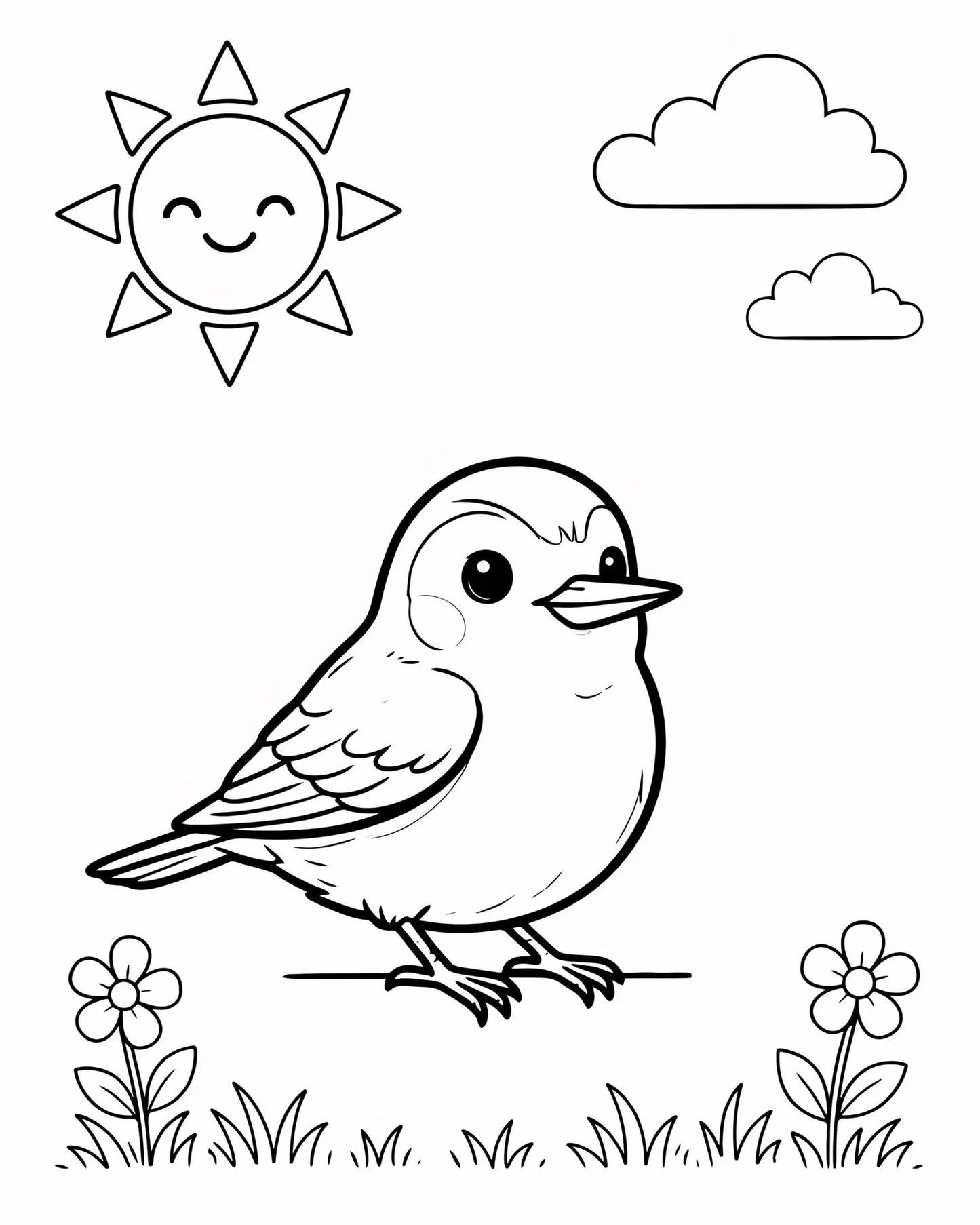 100 Bird Coloring Pages for Kids | Printable Bird Activity Book PDF for Creative Learning