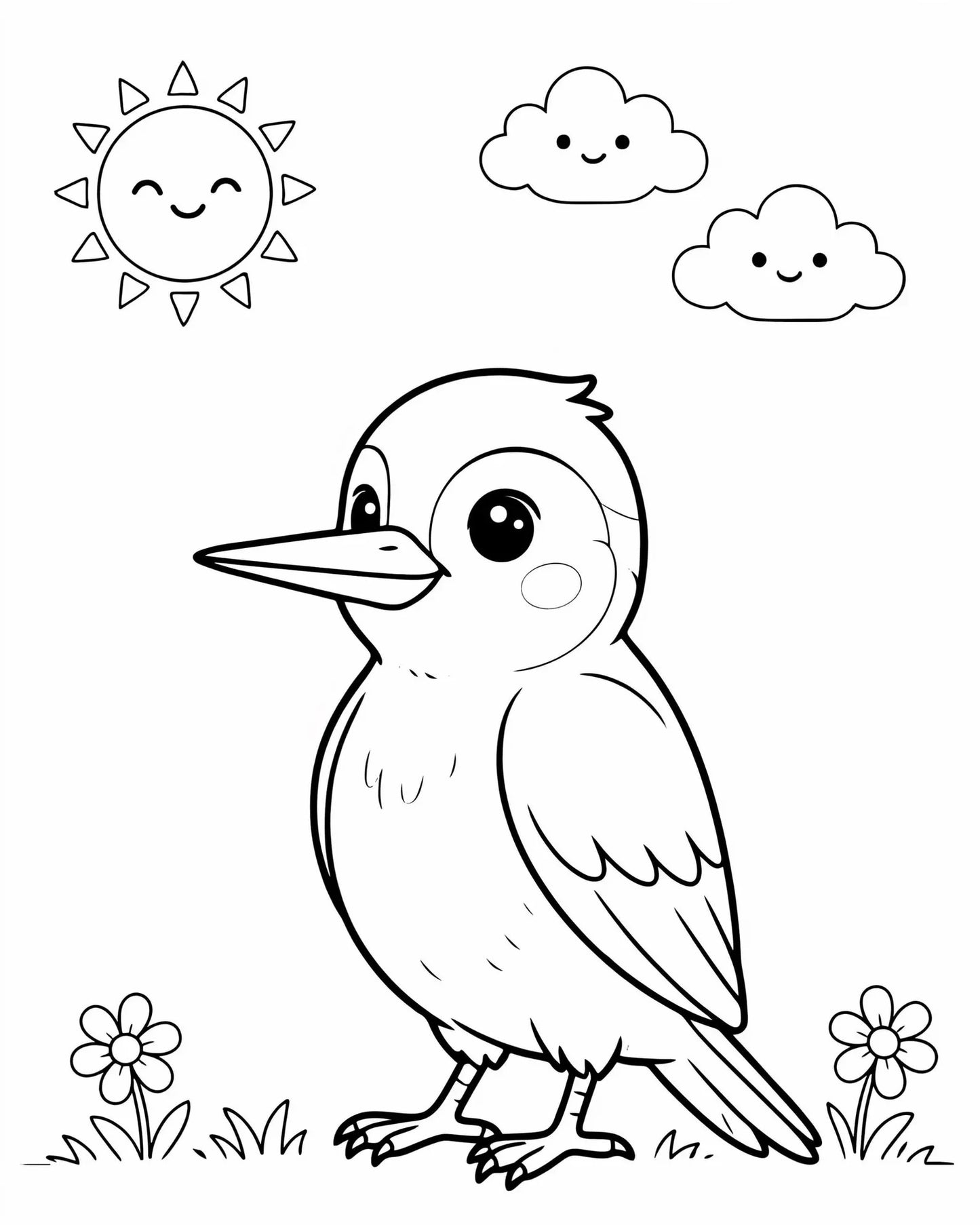 100 Bird Coloring Pages for Kids | Printable Bird Activity Book PDF for Creative Learning
