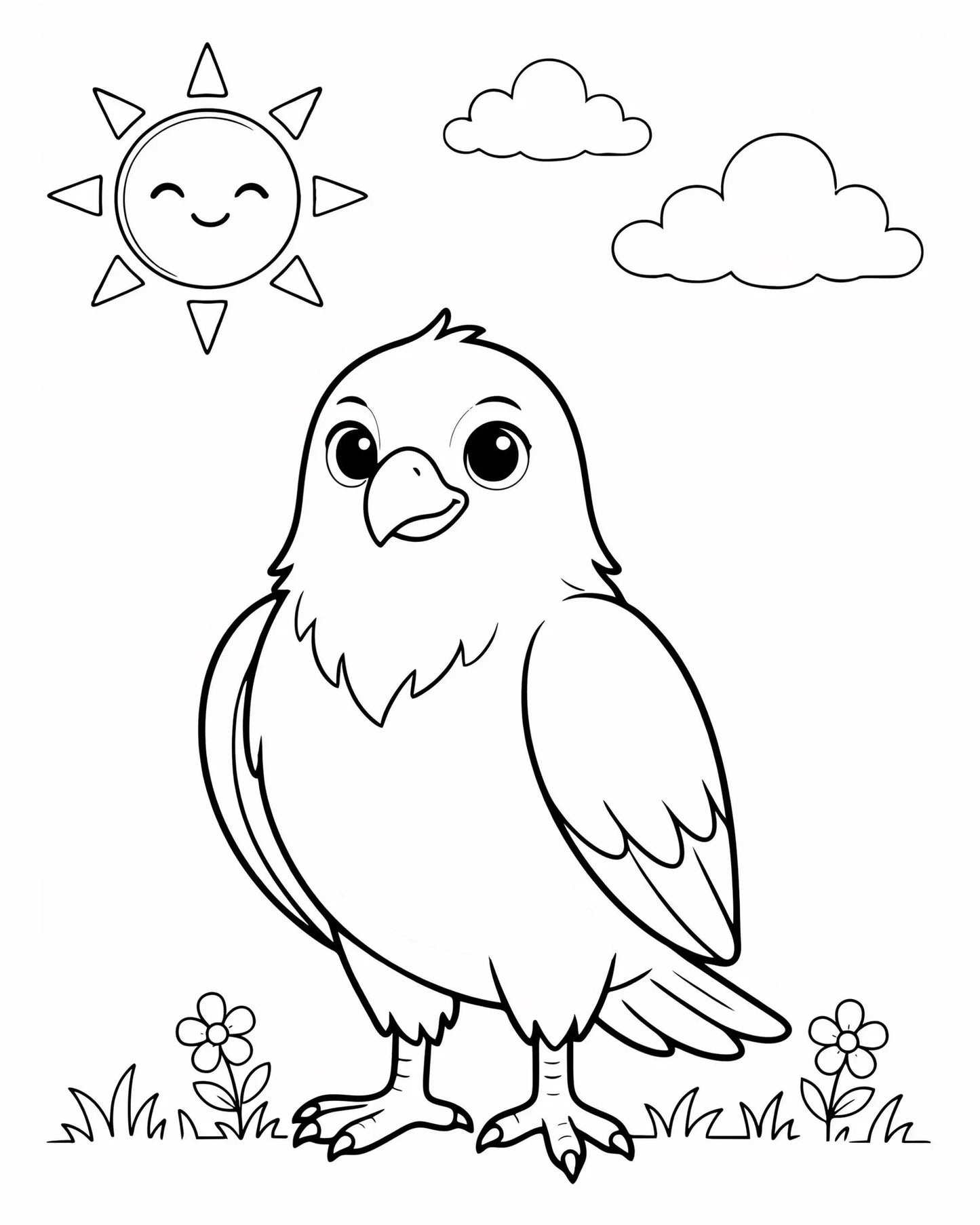 100 Bird Coloring Pages for Kids | Printable Bird Activity Book PDF for Creative Learning