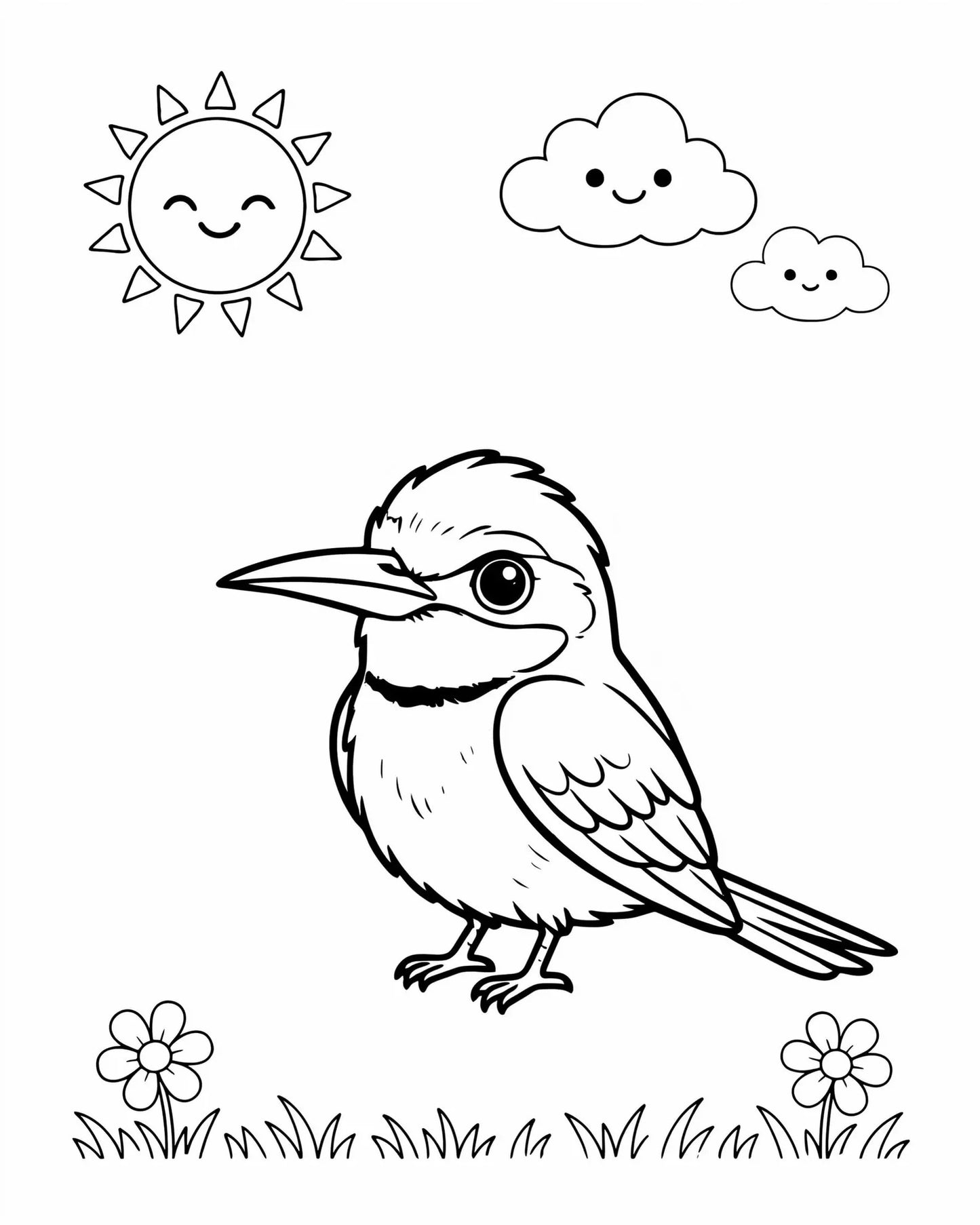 100 Bird Coloring Pages for Kids | Printable Bird Activity Book PDF for Creative Learning
