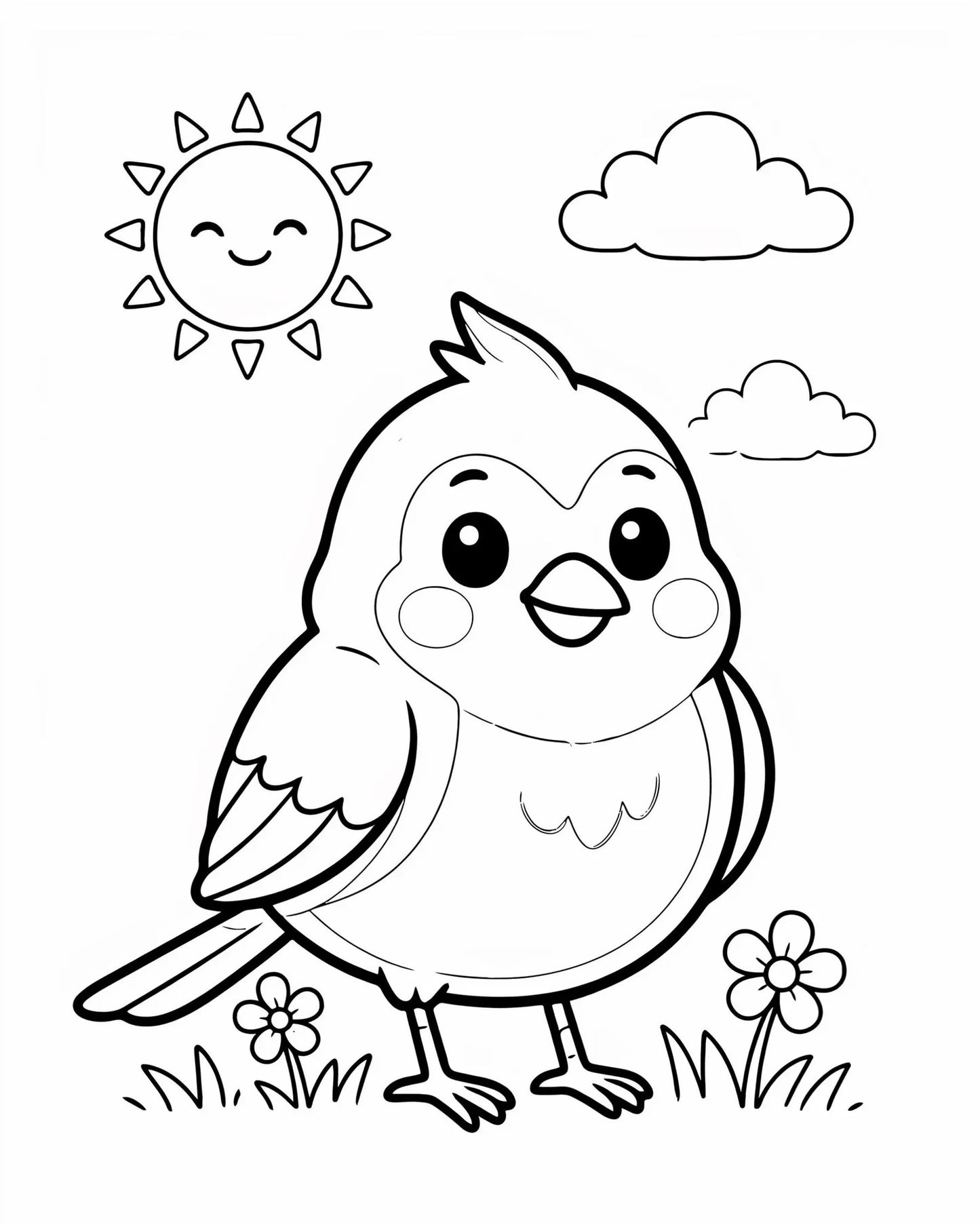 100 Bird Coloring Pages for Kids | Printable Bird Activity Book PDF for Creative Learning