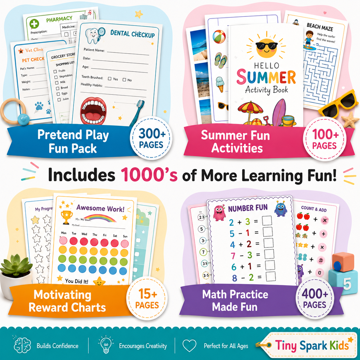 15,000+ Kids Activity Pages Bundle | Preschool Worksheets, Kindergarten Printables, Homeschool Activities