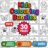 30 Jungle Animal Coloring Pages for Kids | Bugs, Birds & Wildlife Printable Activity Book PDF