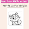 50 Funny Animal Coloring Pages | Cute Printable Coloring Book for Kids & Adults