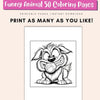 50 Funny Animal Coloring Pages | Cute Printable Coloring Book for Kids & Adults