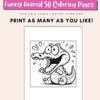 50 Funny Animal Coloring Pages | Cute Printable Coloring Book for Kids & Adults
