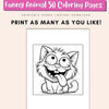 50 Funny Animal Coloring Pages | Cute Printable Coloring Book for Kids & Adults