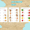 50 Printable Matching Worksheets for Preschool & Toddlers | Match the Picture, Color & Shapes | Kindergarten Learning Activity