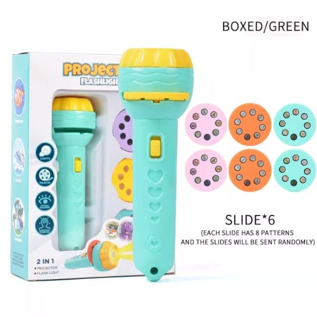 Kids Slide Projector Torch with Interchangeable Picture Slides | Premium ABS Material & Easy-to-Use Design | Versatile Flashlight for Bedtime Stories and Nighttime Fun | Perfect Sleep Companion for Children