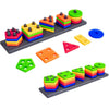 EITHEO 26-Piece Geometric Angle Blocks for Kids, Montessori Sorting & Stacking Educational Toy, Colourful Shape Sorter Puzzle and Learning Activity Toy for Toddlers, Boys & Girls Ages 1–3 Years
