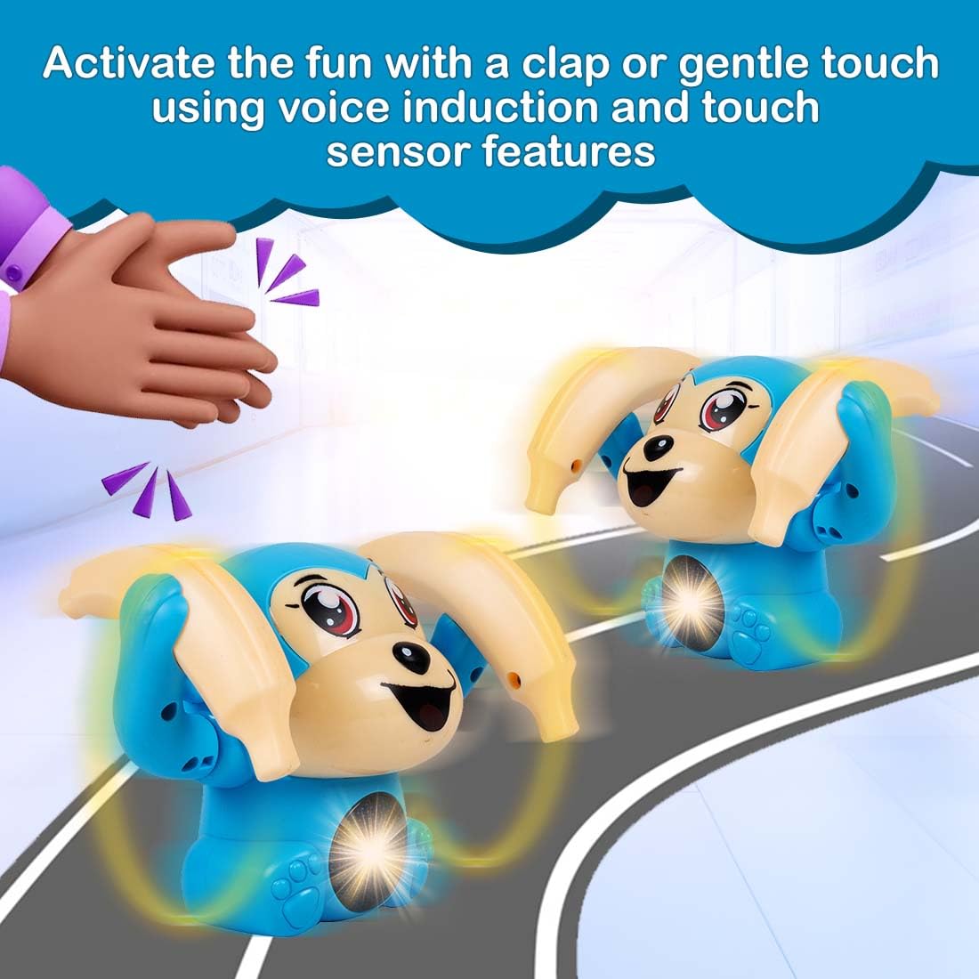 Voice-Activated Dancing Monkey Toy | Fun Spinning, Rolling & Tumbling Banana Monkey Toy with Colorful LED Lights and Exciting Sound Effects for Kids