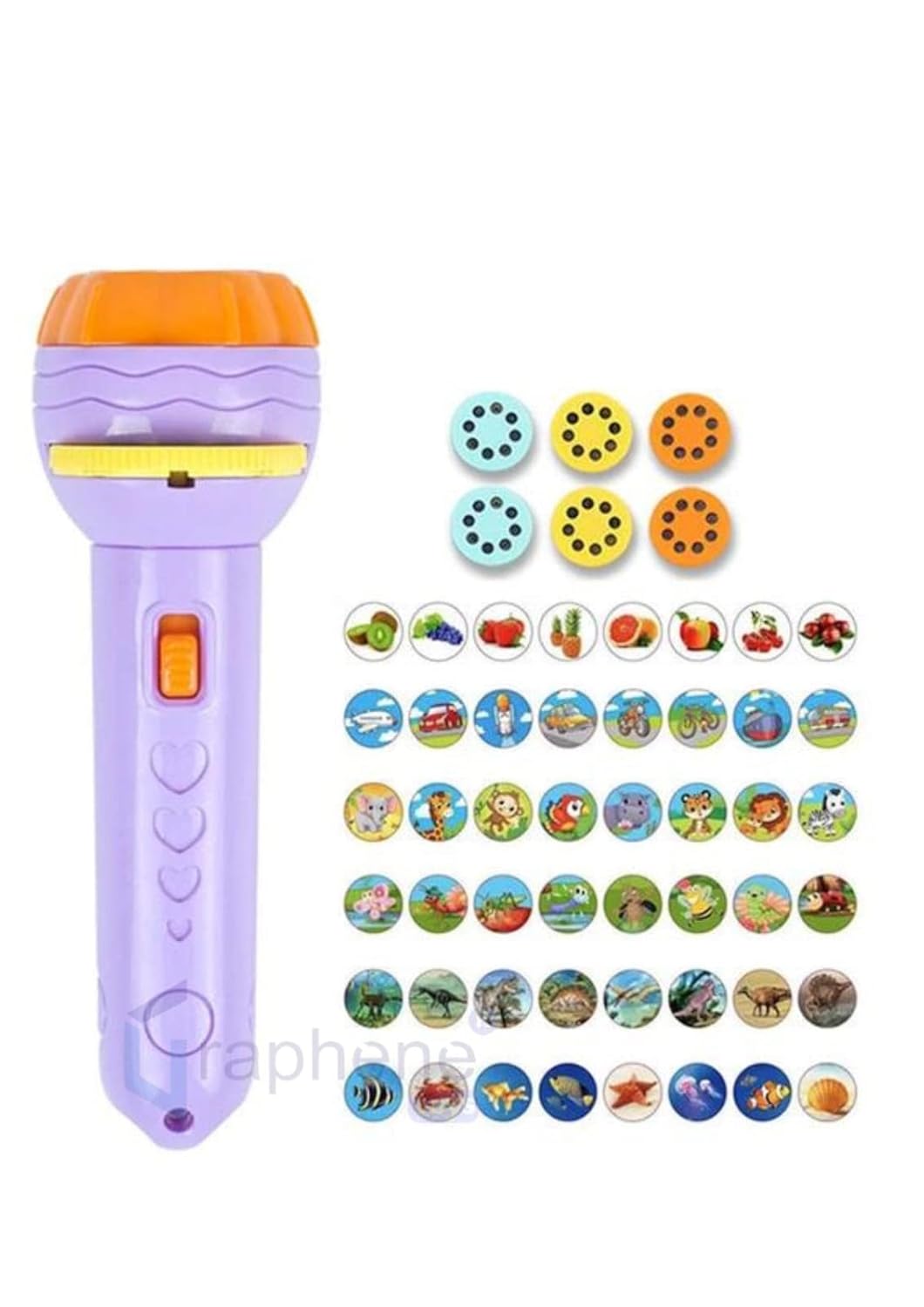 Kids Slide Projector Torch with Interchangeable Picture Slides | Premium ABS Material & Easy-to-Use Design | Versatile Flashlight for Bedtime Stories and Nighttime Fun | Perfect Sleep Companion for Children