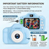 Kids Digital Camera Toy with 3.0MP Photos & 1080P Video | 2-Inch Screen, Up to 32GB Storage & USB Rechargeable | Games, Fun Filters & Time-Lapse Features | Educational Birthday Gift for Boys & Girls Ages 3–12 | Blue