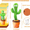 Talking & Dancing Cactus Toy for Kids | Singing, Wriggling, Voice Recording & Repeat-What-You-Say Fun Toy | Interactive Educational Baby Toy for Children, Playtime & Home Décor