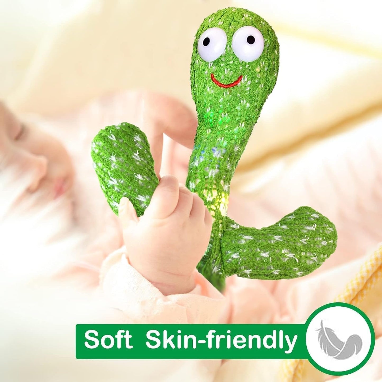 Talking & Dancing Cactus Toy for Kids | Singing, Wriggling, Voice Recording & Repeat-What-You-Say Fun Toy | Interactive Educational Baby Toy for Children, Playtime & Home Décor