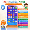 Kids Rechargeable Learning Phone Toy with 24 Educational Modes, Talking Dummy Mobile with Music, Games & Flash Cards, Interactive Mobile Phone Toy for Boys & Girls Ages 2–12