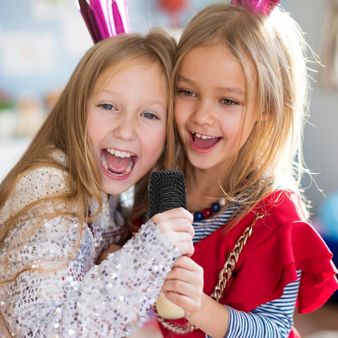 Wembley Rechargeable Karaoke Microphone with Speaker, Wireless Portable Bluetooth Singing Mic with LED Lights, Mini Musical Toy & Birthday Gift for Kids, Boys, Girls and Adults