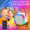 Wembley Rechargeable Karaoke Microphone with Speaker, Wireless Portable Bluetooth Singing Mic with LED Lights, Mini Musical Toy & Birthday Gift for Kids, Boys, Girls and Adults