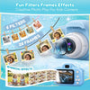 Kids Digital Camera Toy with 3.0MP Photos & 1080P Video | 2-Inch Screen, Up to 32GB Storage & USB Rechargeable | Games, Fun Filters & Time-Lapse Features | Educational Birthday Gift for Boys & Girls Ages 3–12 | Blue