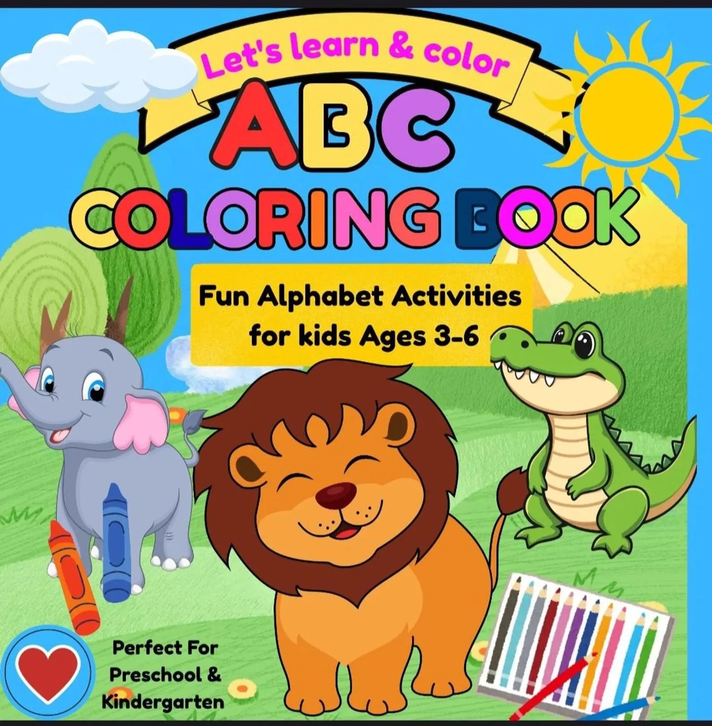 ABC Animal Coloring Book for Kids | A-Z Alphabet Learning & Coloring Activities