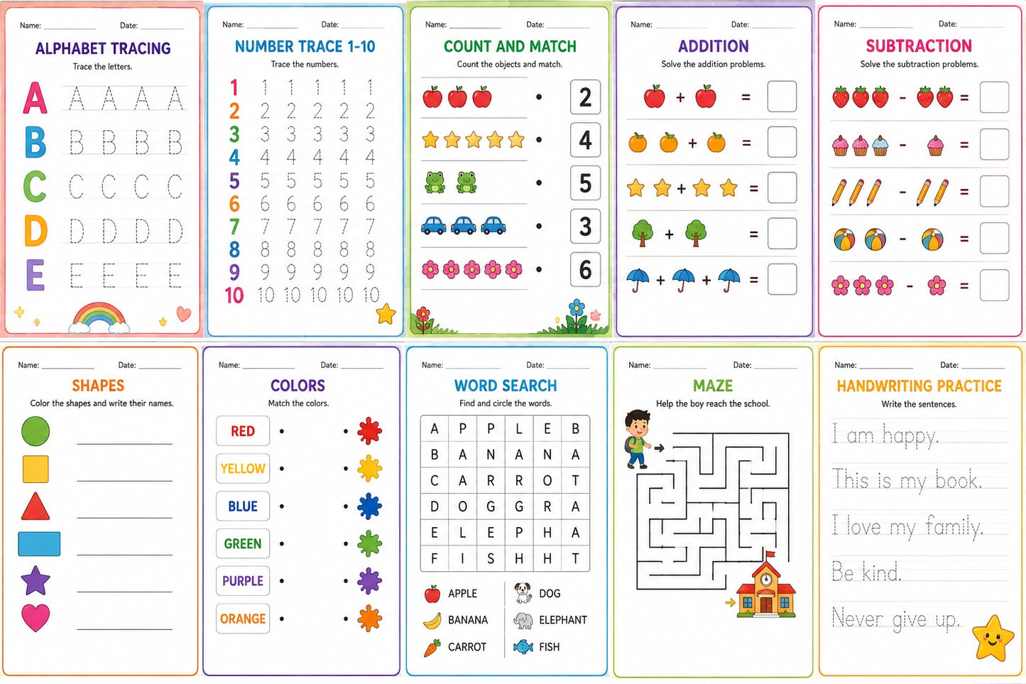 📚 11,000+ Printable Worksheets – Learn, Print & Enjoy! ✨