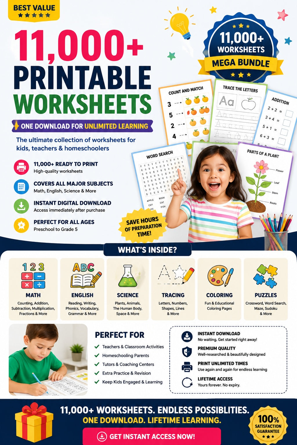 📚 11,000+ Printable Worksheets – Learn, Print & Enjoy! ✨