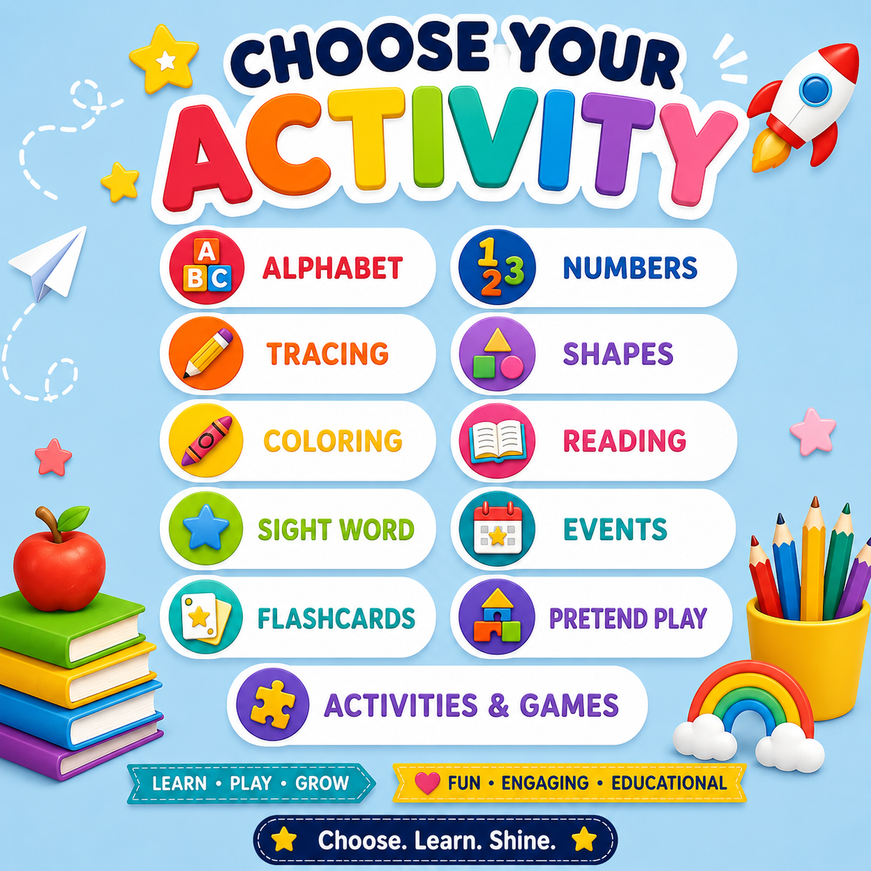 500,000+ Kids Educational Printables Bundle | Printable Worksheets, Coloring Pages, Busy Books
