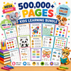 500,000+ Kids Educational Printables Bundle | Printable Worksheets, Coloring Pages, Busy Books
