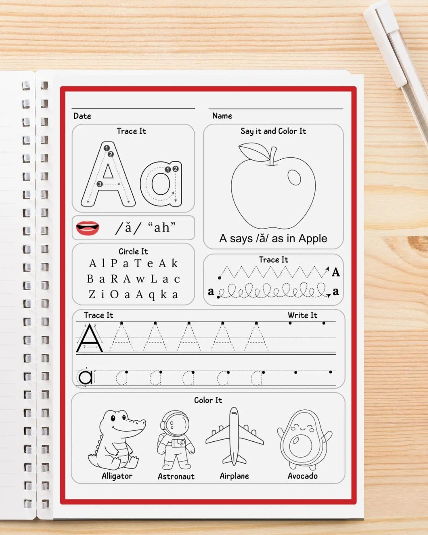 Phonics Workbook & ABC Alphabet Tracing