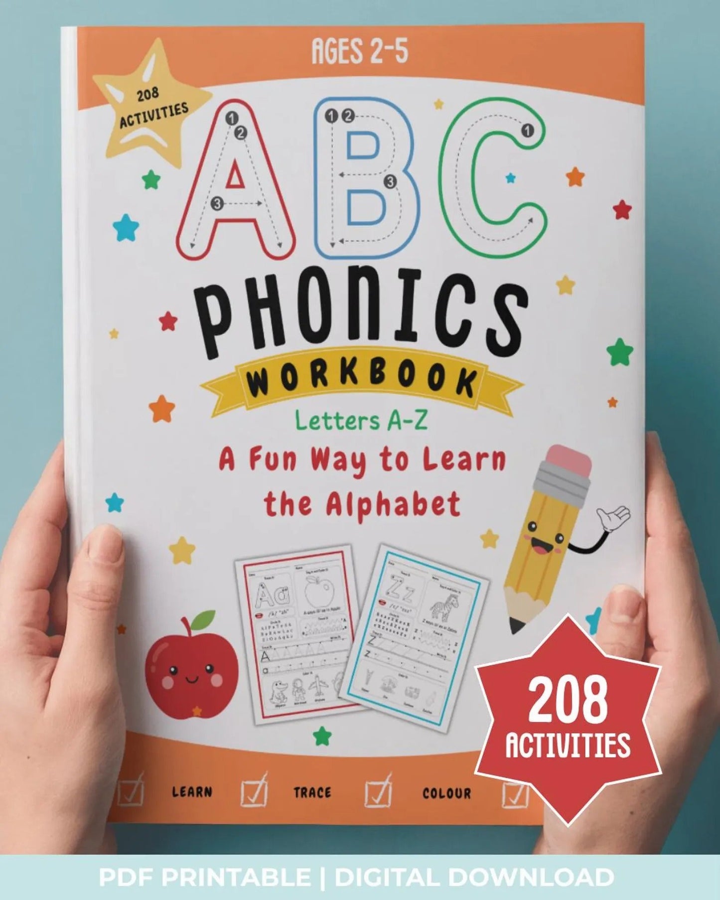 Phonics Workbook & ABC Alphabet Tracing
