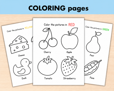 Preschool Color of the Week Worksheets, Printable Color Learning Activities for Toddlers, Educational Preschool Coloring Pages for Kids