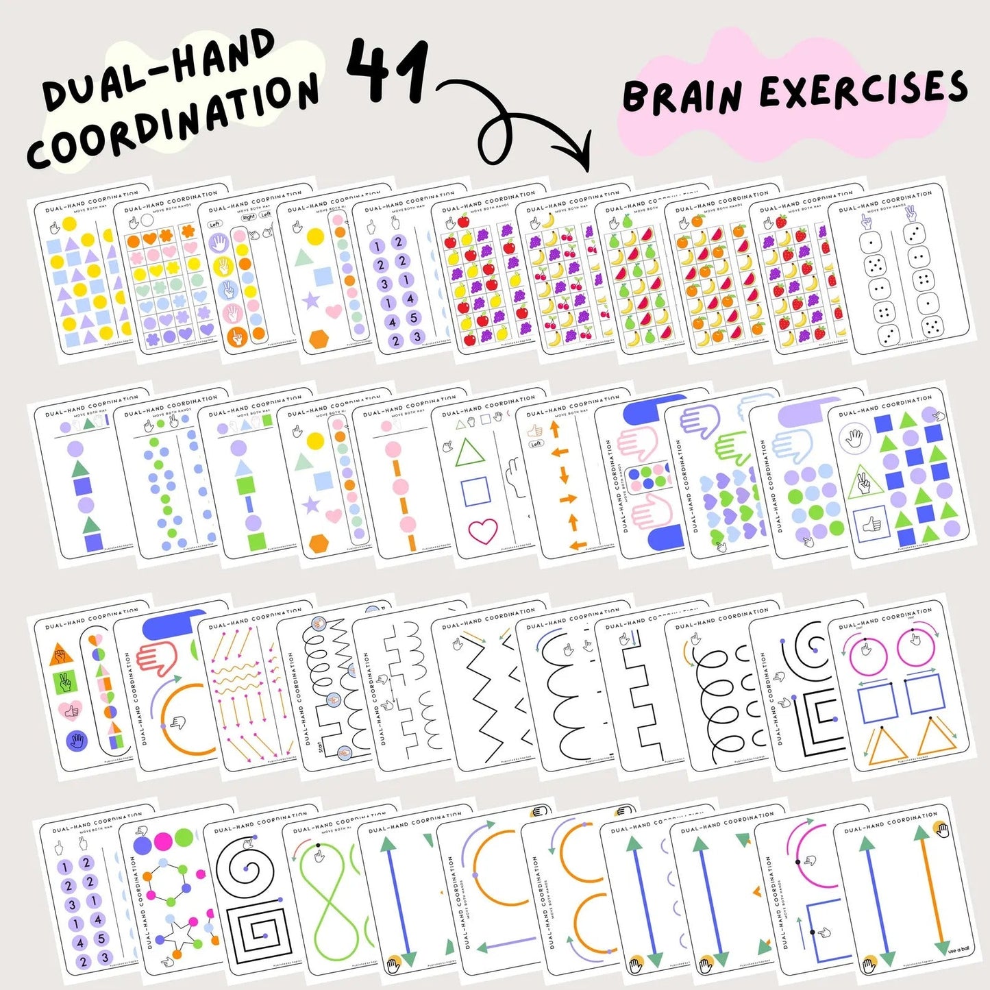 90 Brain & Finger Gym Worksheets for Kids (Printable PDF)